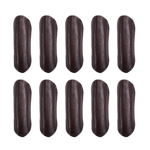 Leather Finger Protector Finger Thimble Guards Tools,Half Pack Brown 1