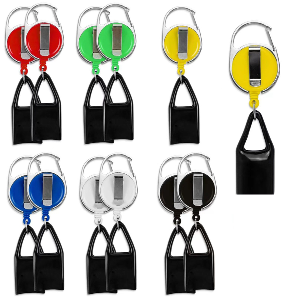 Black/White/Yellow 12Pcs Retractable Lighter Holder Lighter Keychain Lighter Holder