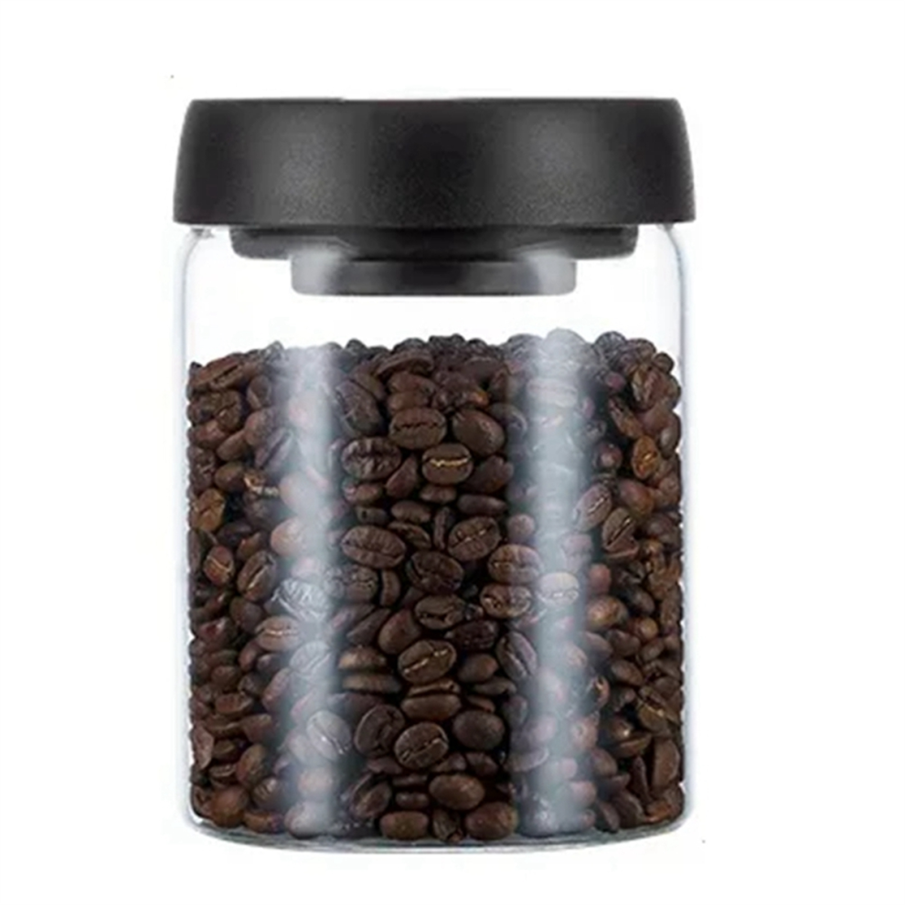 Vacuum Sealed Jug Coffee Beans Glass Airtight Canister 900Ml