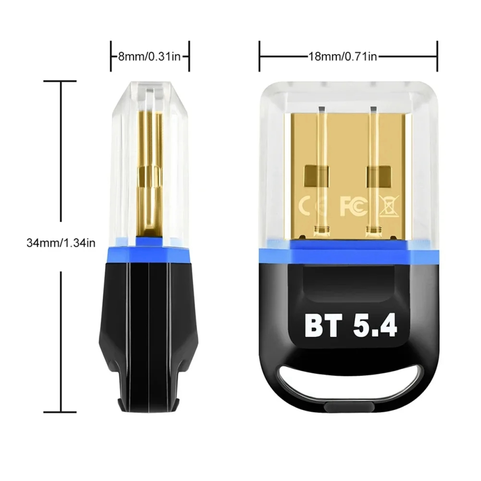 Usb Bluetooth 5.4 Dongle Adapter For Pc Wireless Mouse Keyboard 4853609509100