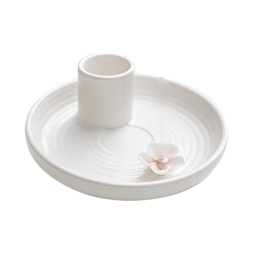 White Icense Holder,Ceramic Incense Holder,Scent Wood Stand-image-OPC-PJY72WS-NEW