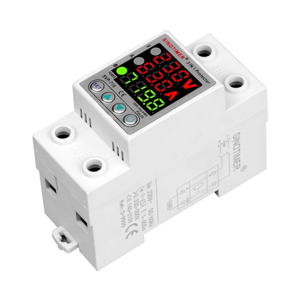 220V Adjust Voltage Relay Over Under Voltage Protector 40A 4852154369764