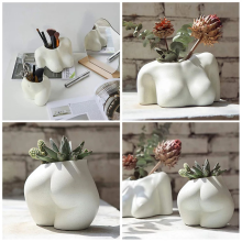 Mini Lower Body Pot, with Drainage Holes, Plant Pot, Cute Christmas-B
