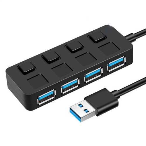 4-Port-Taste USB3.0 HUB Switch Splitter1 auf 4 Hub Typ-C Extender,B 1