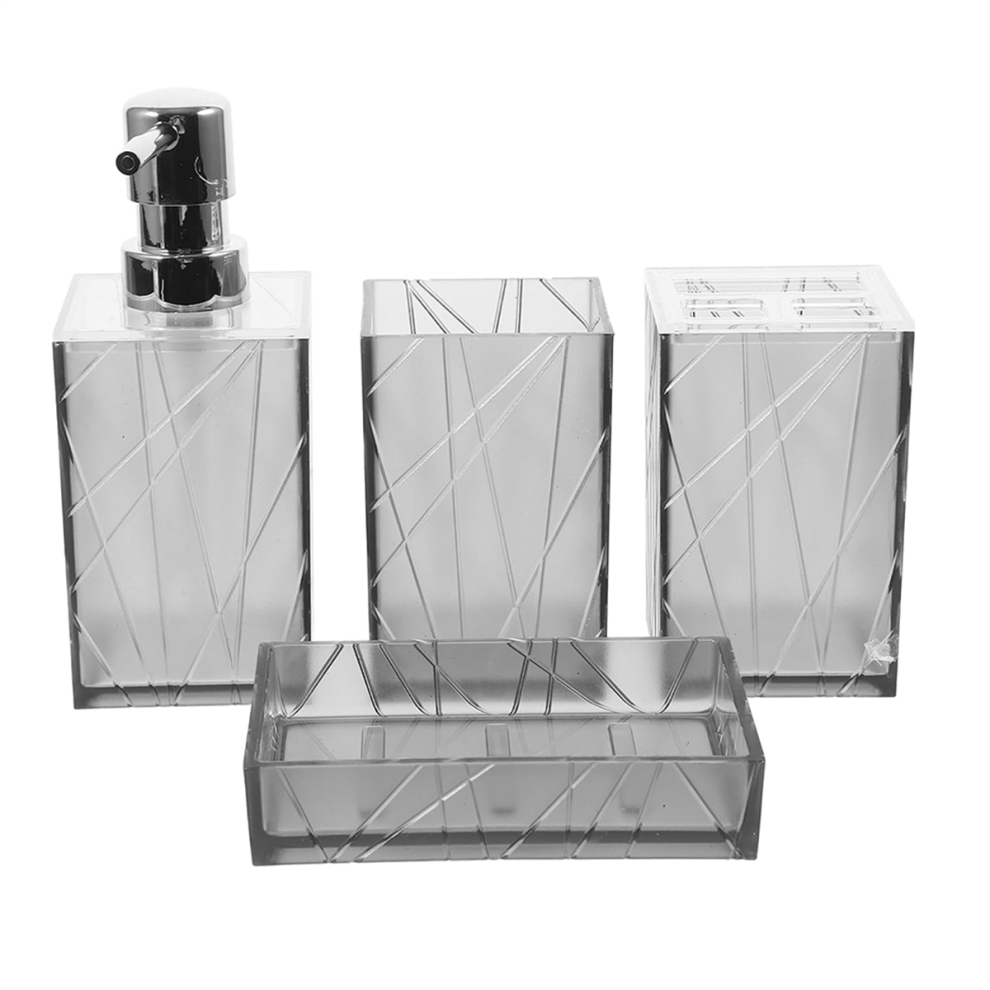 1 Set Bathroom Kit Shampoo Hand Dispenser Toothbrush Cup Refillable-image-OPC-PJY7BMT-NEW