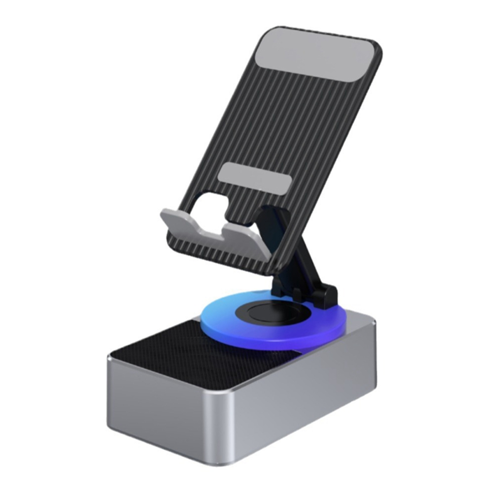Mobile Phone Holder, Audio Power Bank, Bluetooth Call Speaker, Gray 4852154364615