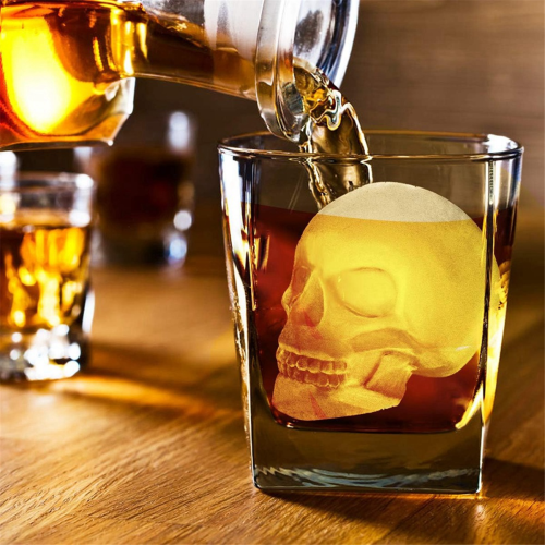 3D Totenkopf Eisform Whisky Totenkopf Eis Party Tablett Silikon Eisform 2