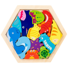 Wooden Jigsaw Puzzle Children'S Intelligence Puzzle Marine Style