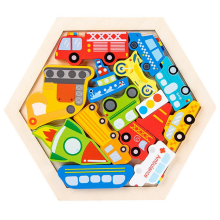 Wooden Jigsaw Puzzle Children'S Intelligence Puzzle Traffic Style