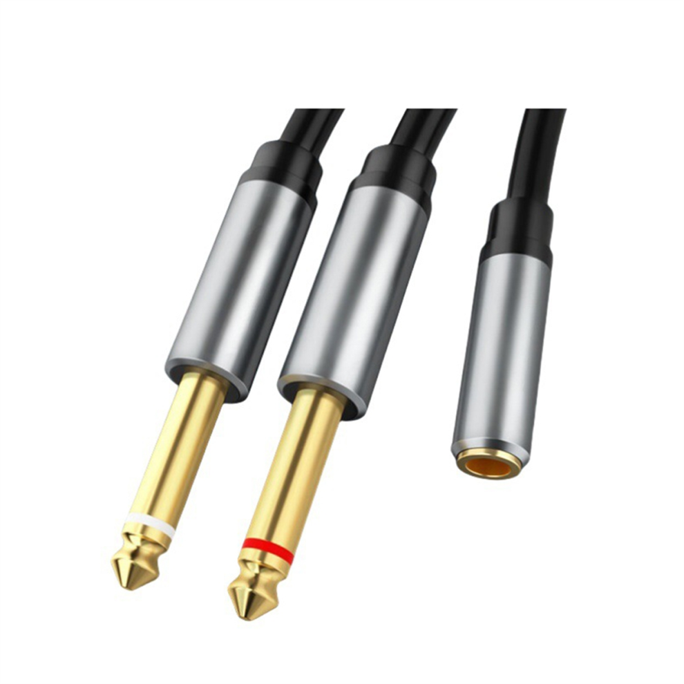 3.5Mm To Dual 6.5Mm Cable Adapter Male 6.5 Jack To Stereo 3.5 Audio A 4853609588129