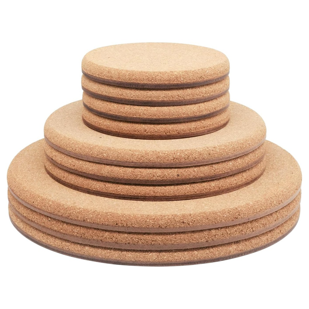 Plant Coasters, 3 Sizes Double Layers Hard Thick Cork Planter Coaster-image-OPC-PJY7KRR-NEW