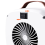 Tragbarer Raumheizer, Mini-Desktop-Warmluftventilator mit Griff (EU) 4