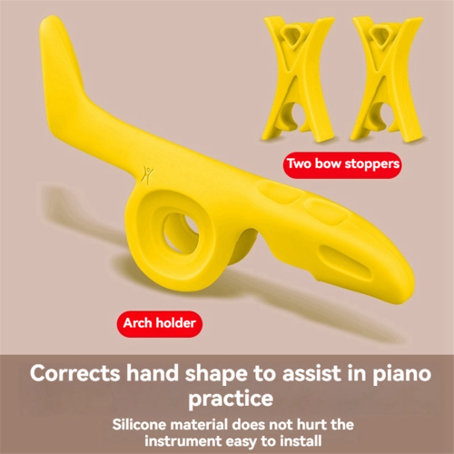 Violin bow-holding device hand bow-holding corrector straight yellow 2