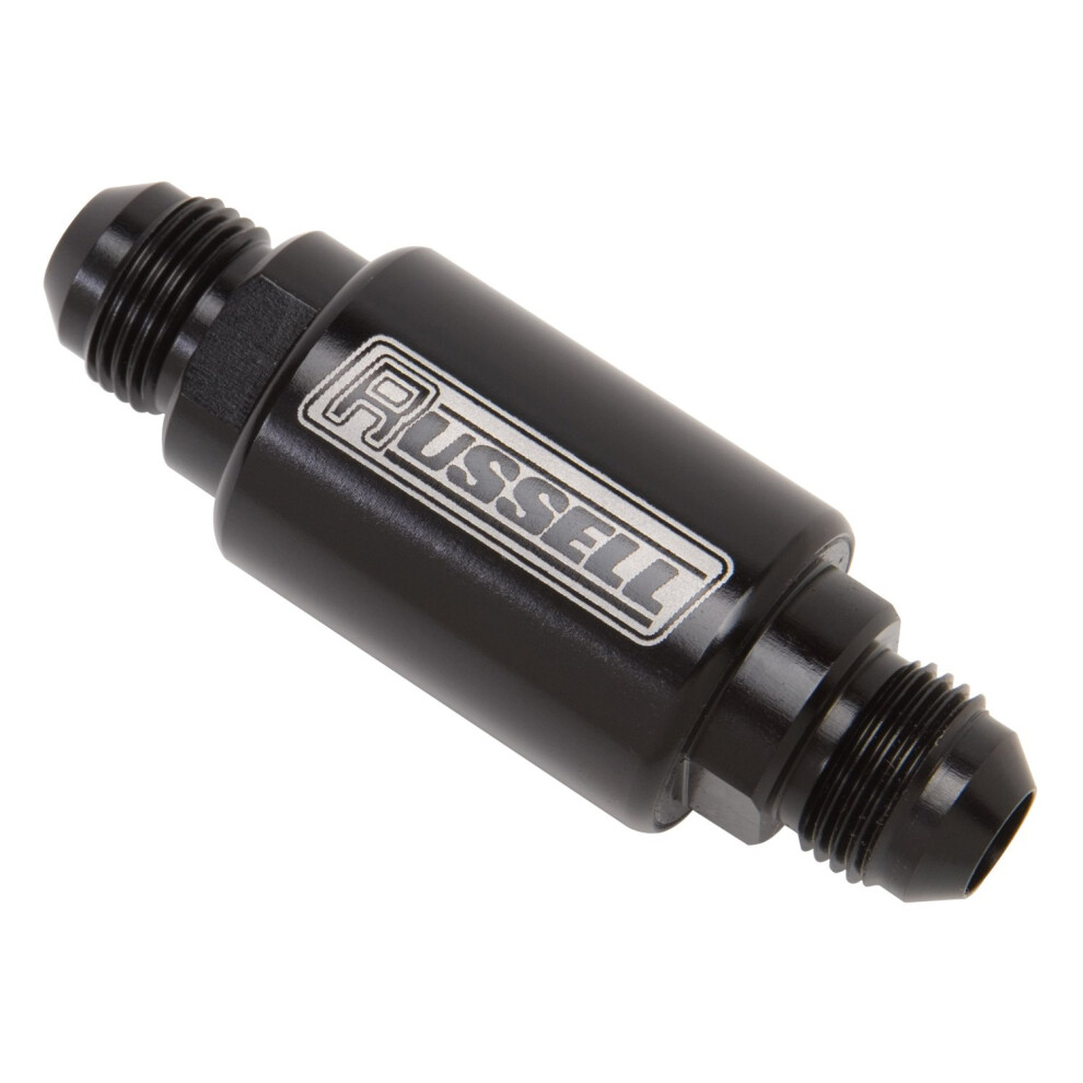 Edelbrock 650133 Male #6 3"""" Length Fuel Filter Black 087133919331
