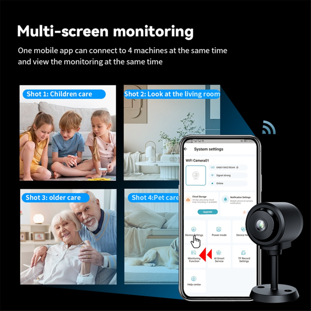 C1 1080P Hd Wifi Mini Camera Built-In Battery Ip Remote Monitoring 4853252326567