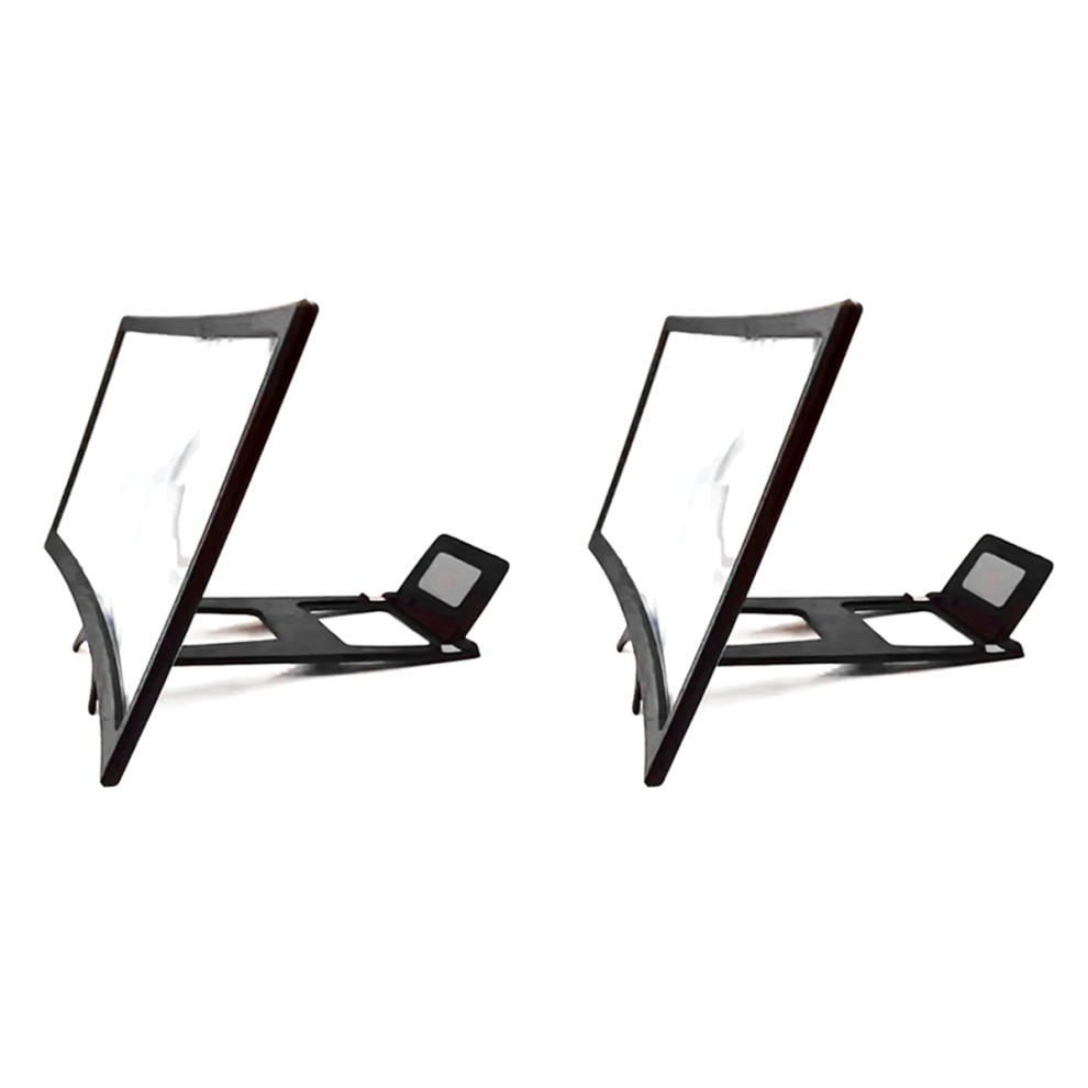 2Pcs 12-Inch Curved Phone Screen Magnifier Hd Video Amplifier 4851612591815