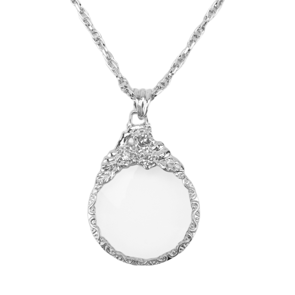 2.5X Magnifying Glass Pendant for Reading Books, Magazines&Newspapers
