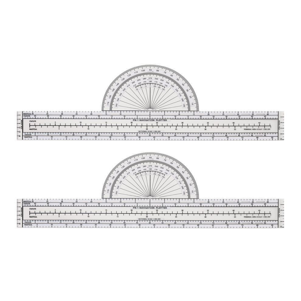 2Pcs Plotter Plotting Tool Aviation Plotter for Pilots Navigation