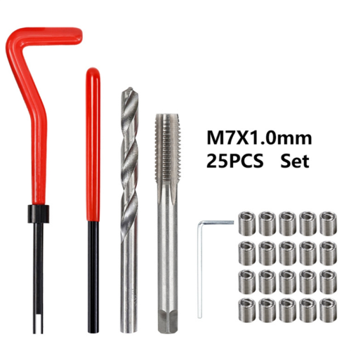 M7 Car Drill Bit Tool Metric Thread Repair Insert Kit Helical Coil 2