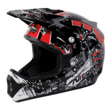 Nitro Extreme MX Offroad-Helm (Schwarz/Rot Medium)