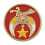 Shriner Round Masonic Auto Emblem - [Rd & Guld][3'' Diameter] 1