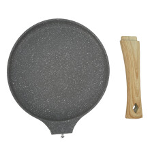 20cm Flat Bottom Omelette Pan, Even Heating, Handle, Aluminum Alloy