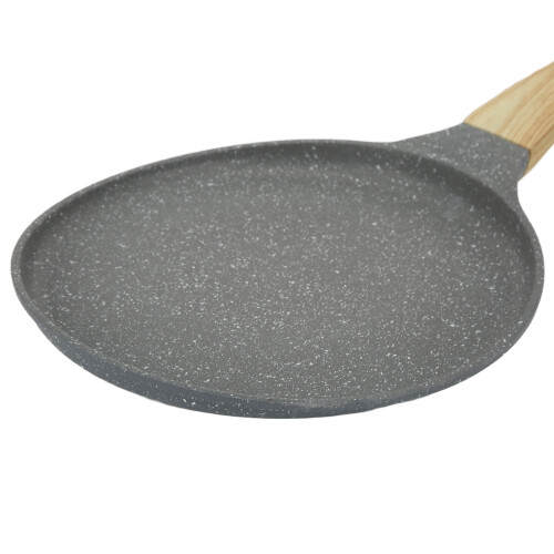 20cm Flat Bottom Omelette Pan, Even Heating, Handle, Aluminum Alloy 2