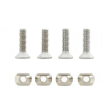 4Pcs M8 Hydrofoil Montage Messing T-Muttern Surfen Zubehör Silber