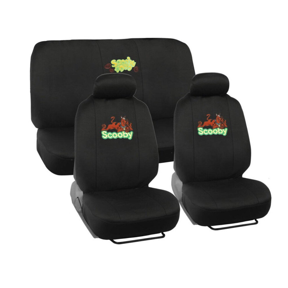 Bdk Scooby Doo Original Seat Covers For Car & Suv Full Set 9Pc Durable Car Seat Covers With Scooby Doo Logo 826942646584