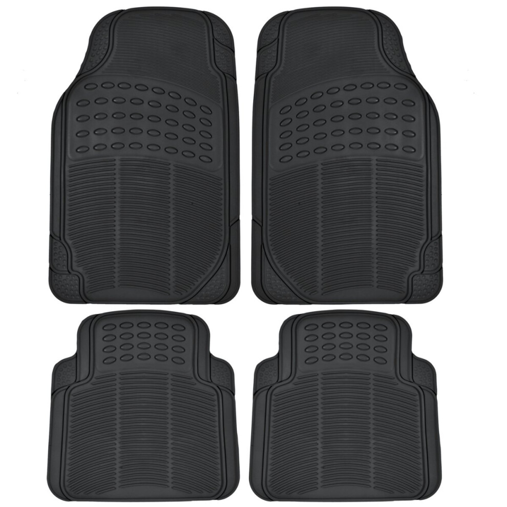 BDK CAR Van SUV Truck Rubber Floor MATS for 2Rows All Weather