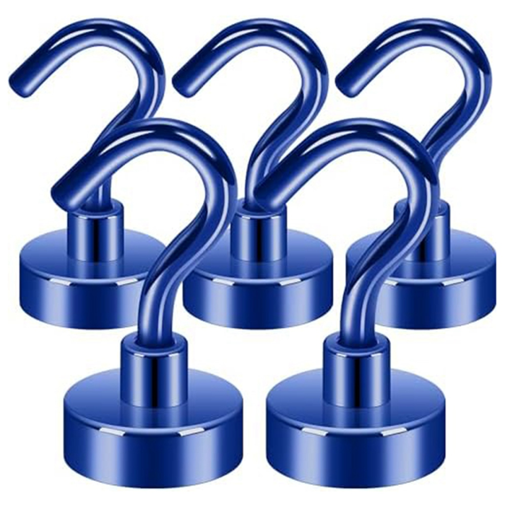 Magnetic Hooks,27Lb Heavy Duty Cruise Hook (Blue, Pack Of 5) 4851612515309