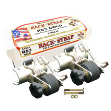 2er-Pack Rack-Strap Die originalen, in den USA hergestellten Leiter-Rack-Zurrgurte, runde Montagehalterung RS3 Gold, 2 Zoll Durchmesser, runde Montag