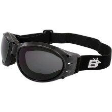Birdz Eyewear Eagle Motorradbrille (schwarzer Rahmen/getönte Gläser)