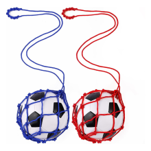 2PCS Fußball Kick Trainer, Fußball Return Trainer Net, Blau + Rot