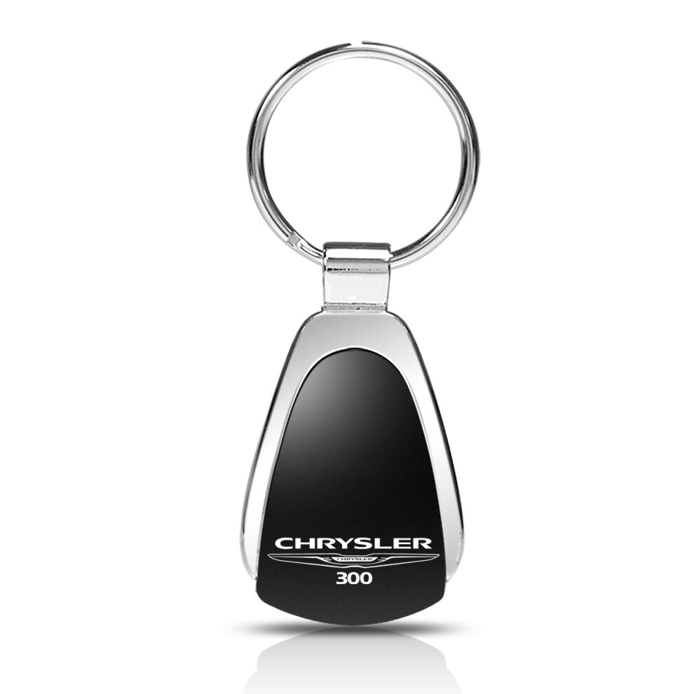 Au-Tomotive Gold Gold/Black Automotive Tear Drop Key Chain For Chrysler 300
