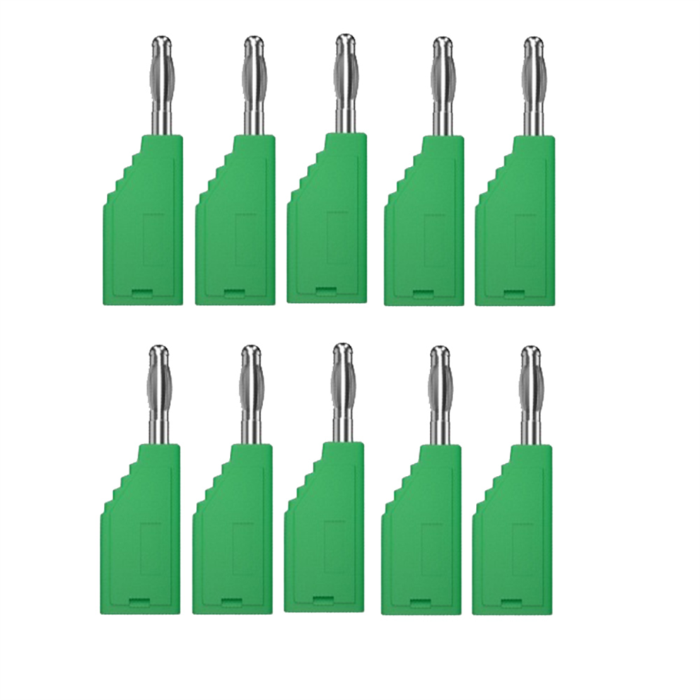 10Pcs/Set Connector Plug J.10054 4Mm Stackable Plug Banana Plug Green 4853609524394