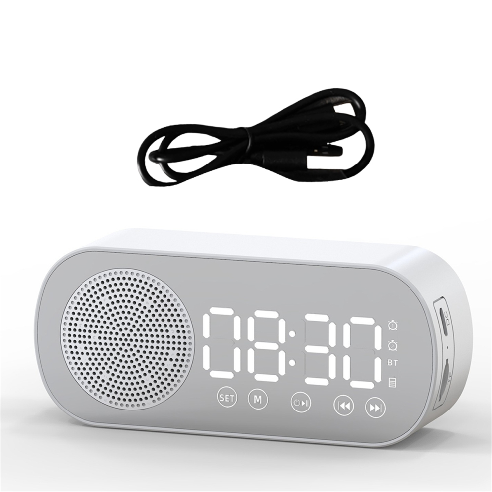 Wireless Bluetooth Speaker Clock Radio Dual Alarm for Home White-image-OPC-PJY8N8G-NEW