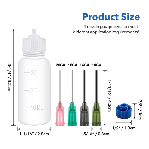 12PCS Glue Applicators Bottles, with Blunt Needle Tip 2