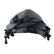 Turban for Men Silk Satin Lined Cap Head Wraps Elastic Pre-Tie C