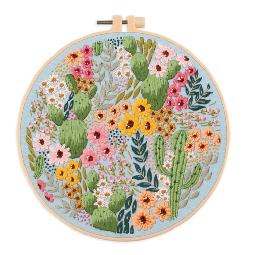 Embroidery Kit with Thread Needles,C
