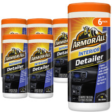 Toalhetes Protetores Armor All para Carro, Limpeza Interior para Carros, 25 Contagens Cada, 150 Toalhetes Total (Pack de 6)