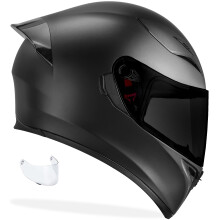 Celooblicejov motocyklov prilba GDM GHOST matn cern velk (cir a tnovan tty)