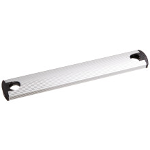 Stromberg Carlson 8540-NTB universele buitencamperladder uitgeboorde aluminium loopvlakeindkappen en schroeven zilver