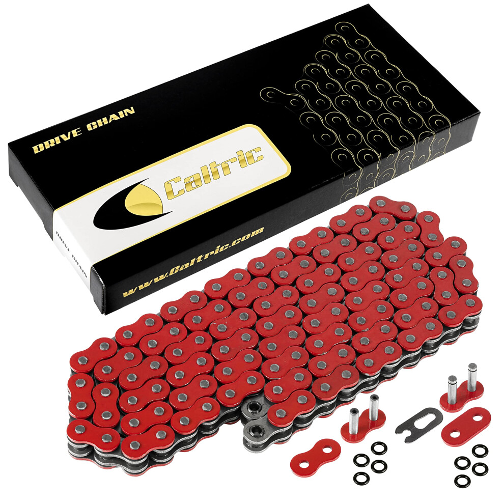 Caltric O-Ring Drive Chain Compatible With Yamaha Raptor 700 Yfm700r Yfm-700R Se 2006-2013 Red 888552151629