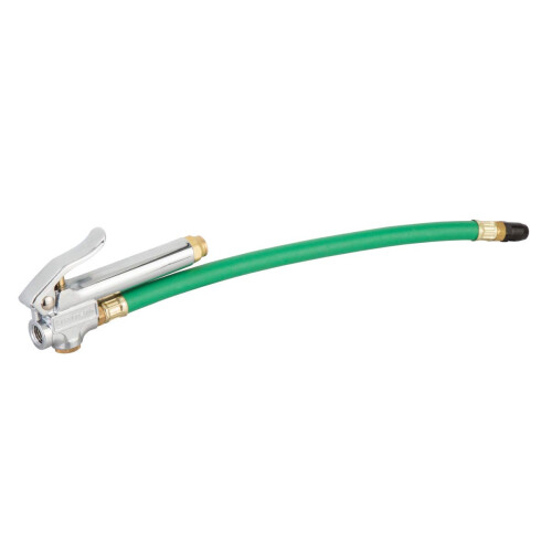 Inflador de pneus de mandril reto STEELMAN 75052 com medidor embutido e mangueira verde de 12 polegadas 1