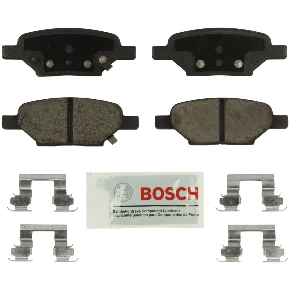 Bosch Be1033h Ceramic Disc Brake Pad Set With Hardware - Compatible With Select Chevrolet Hhr Malibu; Pontiac G5 G6 Pursuit; Saturn A Blue/Cobalt 077212007592