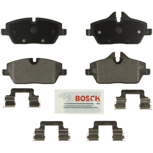 Bosch BOSCH BE1308H Blue Semi-Metallic Disc Brake Pad Set with Hardware - Compatible with Select Mini Cooper; FRONT