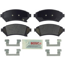 BOSCH BE699H Bl halvmetallisk skivbromsbelggssats med hrdvara- kompatibel med Select Buick Regal; Cadillac; Chevrolet Impala Venture; Oldsmobi