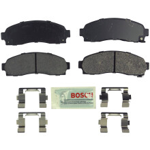 BOSCH BE913H Modr sada polokovovch kotoucovch brzdovch desticek s hardwarem - kompatibiln s Select Chevrolet Equinox; Pontiac Torrent; Saturn Vu