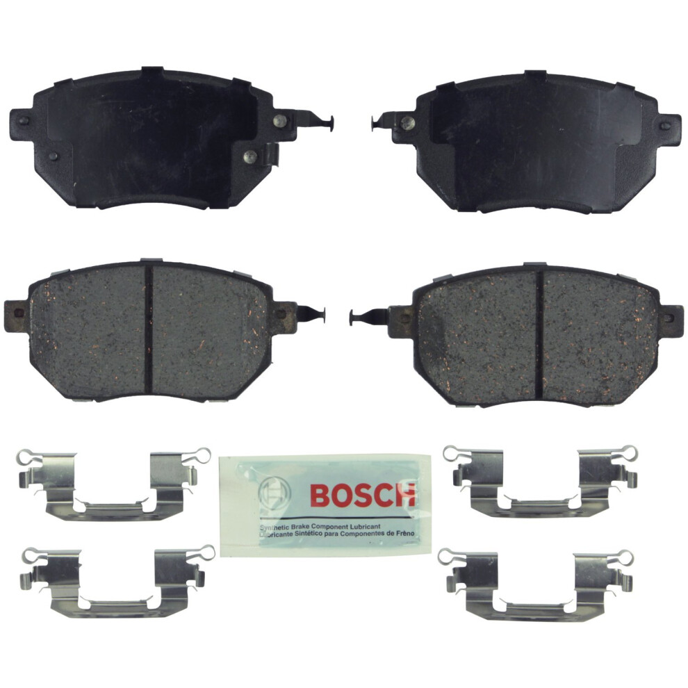 Bosch Be969h Ceramic Disc Brake Pad Set With Hardware - Compatible With Select Infiniti Fx35 Fx45; Nissan Altima Maxima Murano; Front Blue 077212007332